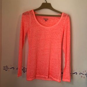 American Eagle Neon Pink Long Sleeve